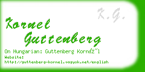 kornel guttenberg business card
